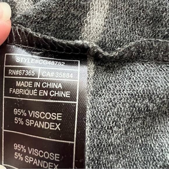 Cupcakes & Cashmere Stripe Malbec Heather Gray Mini Dress Size L - Picture 9 of 11